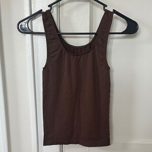 SKIMS Brown Sleeveless Top